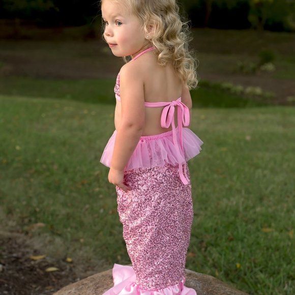 Mermaid Costume For Toddler Girls - Picture 2 of 9